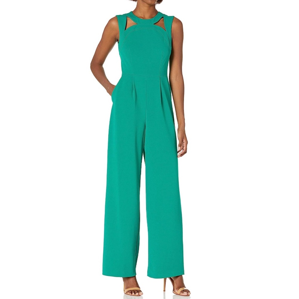 Calvim Klein green jumpsuit size 4 new with tags